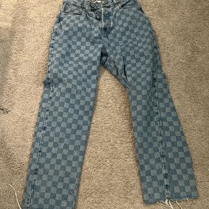 PAC sun checkered jeans